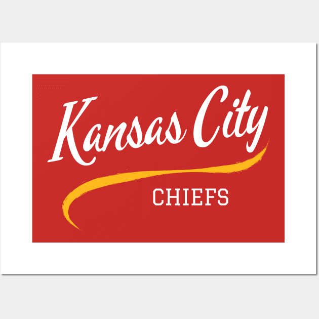 Kansas City Chiefs Retro Tee - Kansas City Chiefs Retro T-Shirt Wall Art by CityTeeDesigns